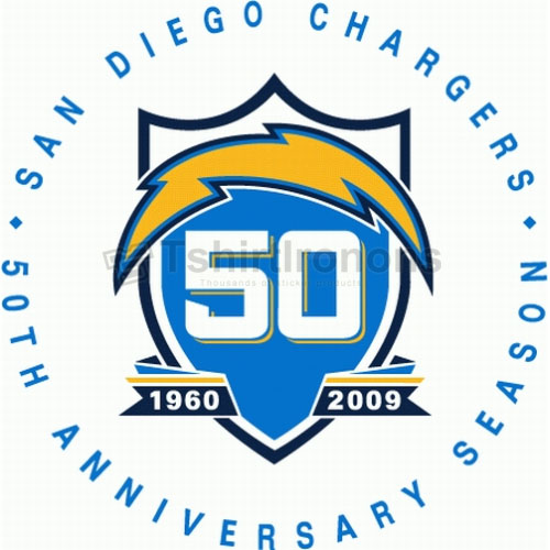 San Diego Chargers T-shirts Iron On Transfers N734 - Click Image to Close